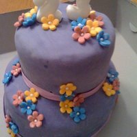 23Rd Birthday Cake 2 tier french vanilla with buttercream icing. Covered in fondant. Numbers on top are fondant also.