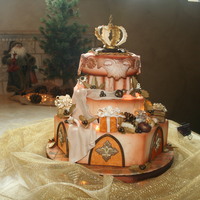 Omega Nu Cake 2010 This was a cake that we did for a local charity in our town. Fondant covered with fondant gifts, ornaments and holly berries.