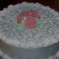 My First Fondant Roses Vanilla Caramel Cake with Bettercream frosting & fondant roses.