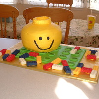 Lego-Minfig I made my first min-fig for a friends son. Iced in buttercream. Then used the lego ice cube to mold candy melts.