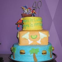 Jimmy Buffett Cake for parrothead- "Cheeseburger in Paradise", "Margaritaville", "Changes in Latitudes, Changes in Attitudes&...