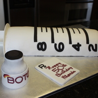 Botox Birthday Cake This was for a 50th birthday party. 16 layers stacked side by side with crusting buttercream frosting. Botox bottle is a mini cake....