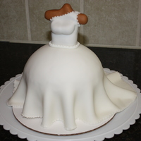 Wedding Dress Bridal Cake Saw the article on this and decided to try it out. Fondant dress and body.