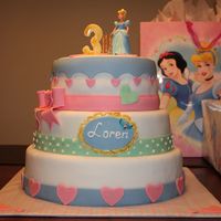 Cinderella Birthday Cake After taking a three year break it was time to make another cake. My daughter had a Cinderella themed party. It was a 12", 10"...