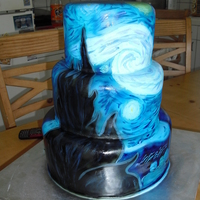 Starry Night Saw one done by CakeDiva73 and I wanted to try doing one for a friend who likes Van Gogh as well. It was my first using airbrushing and...