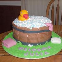 Rubber Duckie Baby Shower Cake 