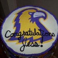 Tenn Tech Grad Cake Tenn Tech are the Golden Eagles. I copied it from the printer then took an exacto knife and trimmed down to the outter yellow, placed it...