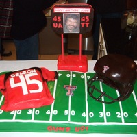 Texas Tech College Football Cake This cake gave me some problems. The helmet was a fiasco, but it was my first one and I know the next one will be better. The face mask...