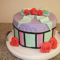 Hat Box Cake My 3rd fondant cake. I liked the colors together but I'm still learning how to apply and work with fondant. I was happy about how the...