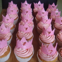 Tiara Cupcakes Tiara cupcakes for a princess theme birthday for a little girl. vanilla cupcakes with swiss buttercream topped with handmade sugarpaste...