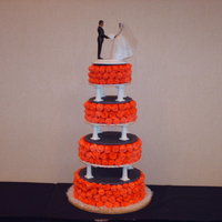 Valentine's Day Wedding This cake was done for a Valentines Wedding. Wedding in black and red. Over 300 royal icing roses.