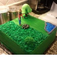 Landscaping Super Fun Cake. A co-worker asked me to do a bday cake for his dad who wants to retire into landscaping. TFL