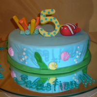 Under The Sea I first tried to make an red octopus as a topper than I realized that w/out foam, the head was too heavy to hold up so I went for a "...