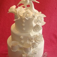 All White Wedding all fondant