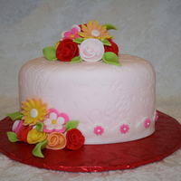 Flowers On Cake. 