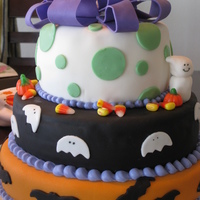 Halloween Birthday For Co-Worker This cake was the hardest one I ever made....a lot of work! Mocha rum cake with white chocolate buttercream and covered in fondant. My...