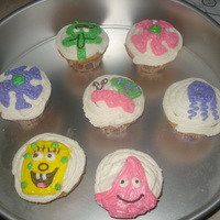 Spongebob Squarepants Cupcakes These were for my daughters b-day to take to daycare for her birthday