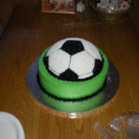 Simple Soccer Cake One of the simpler cakes I have done in ages. I was so thankful to have a break from wedding cakes for a bit and now I remember how much...