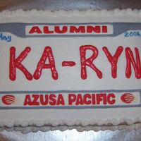 License Flood work license plate frame taken from the real frame the customers dad got for her new car for graduating college... lot of fun doing...