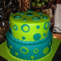Lime Green & Teal Blue Circles 10 & 8 inch BC