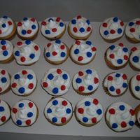 Polka Dot Cupcakes All BC. I did this for a 1st Grade Party.