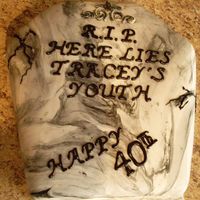 First Fondant Cake This was a chocolate cake and chocolate buttercream with mmf.