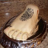 Sons Foot My son had foot surgery so I made his Dr this foot cake..