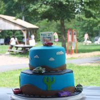Cars Birthday Cake My 2nd attempt at tiered cakes and fondant. This was for my son's 2nd birthday party.