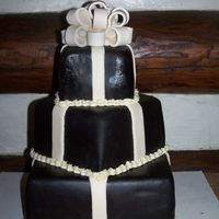 Cake.jpg My 1st "real" cake. Square gift box cake for my son's 13th birthday.