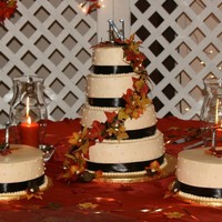 Fall Wedding Cake I did this cake for my cousin's wedding last weekend. There were 400+ at the reception and she wanted a cake to feed 400 (although,...