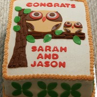 Owl Themed Baby Shower I did this cake for my BIL's sisters baby shower. It's a lemon cake with raspberry filling, covered in buttercream. All...