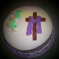 Easter Cake Wanted to try working with fondant so decided to start small. This is just for a family gathering.