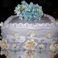 Bridal Shower Cake This is for my daughter's bridal shower today. Made the flowers well in advance. The cake is a white almond cake and filling is...