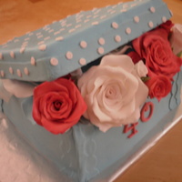 Sugar Cake Box Sugar Cake Box filled with Sugar Flowers - Vanilla Cake