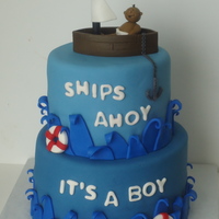 Sailor Baby Shower Cake 