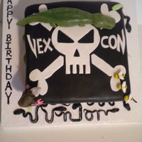 Vexcon! Vexcon cake requested by a 3 year old.. who also wanted "a gator. a 'possum, & some bees!... oh, and SNAKES!" He then...