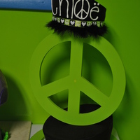 Chloe's 9Th Bday Cake For my daughter who loves all things peace/hippie/treehugger-ish :o)