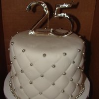 Vow Renewal 25 years of love. cake for the top of a cupcake tower