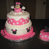 Minnie Mouse 1St Birthday Cake The client loved the cake by ccer zeek71....mine is no where close to as good as that one, but I was pretty happy with my first attempt at...