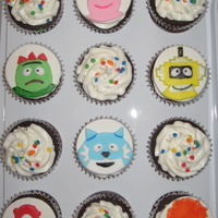 Yo Gabba Gabba Cupcakes!! These were for a 1st birthday for twin girls - all gumpaste details. My daughters were so jealous...