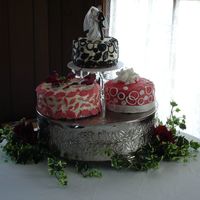 3 Round Cake You might find this wedding cake odd, but the bride wanted something different and I made what she wanted, she loved them.