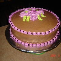 Purple Rose french vanilla cake w/chocolate b/c