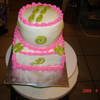 Flip Flop butter cake w/ bc icing chocolate flip flops made for my daughters b'day!