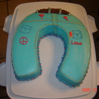 Blue Jeans Saw this in an old book had been dying to try it! French vanilla cake b/c icing