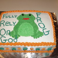 Frog This cake was for the Church youth group. All buttercream.
