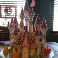 Princess Castle Kit Cake This was a simple white cake with butter cream and raspberry preserve. Used Wilton Castle Kit and followed directions. I make it look just...