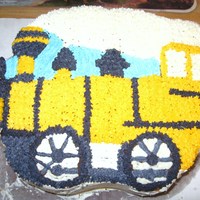 Train Cake For Fun Made this cake for fun to try a new cake recipe. It came out good, but my 2 year old took a piece off the front of the train, so it is...