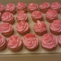 Pink Girly Cupcakes I was told the to make them pink and girly so pink and girly they are