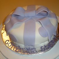 Purple Bow Cake My first fondant cake!