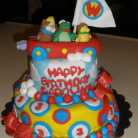Wonder Pets All fondant birthday cake for Caroline's third birthday. She requested a "Wonder Pets and Sparkles" theme, so I sparkled...